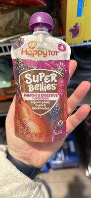 Super Bellies Immune & Digestive Support Blend organic pears, beets & blackberries