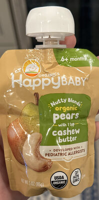Organic Pears with 1 tsp Cashew Butter
