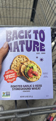 Roasted garlic & Herb Stone ground Wheat Crackers