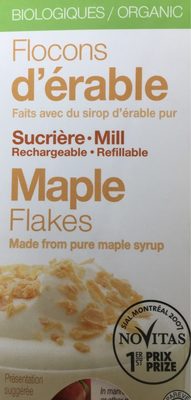 Flocons D'érable Biologiques (sucrière Rechargeable)