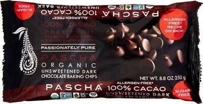 Organic Unsweetened 100% Dark Chocolate Baking Chips