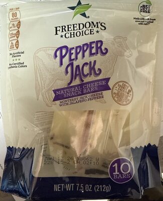 Monterey jack cheese with jalapeno peppers pepper jack snack bars, peppers