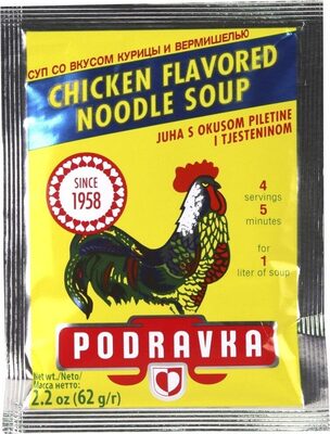 Chicken flavored noodle soup ounce