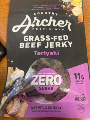 Grass-Fed Beef Jerky Teriyaki