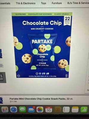 Chocolate Chip Mini Crunchy Cookies