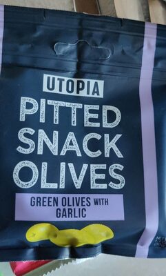 Pitted Snack Olives - green olives with garlic