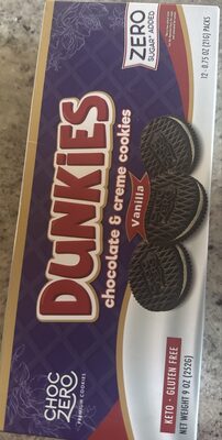 Dunkies chocolate & crème cookies vanilla