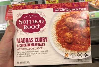 Madras curry & chicken meatballs