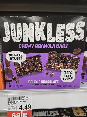 Chewy Granola Bars Double Chocolate