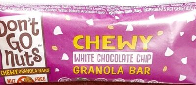 Chewy white chocolate chip granola bar