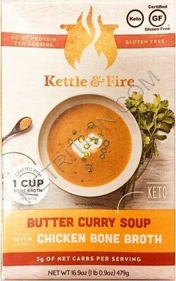Fire butter curry soup with chicken bone broth