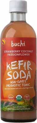 Kefir soda strawberry coconut passionflower
