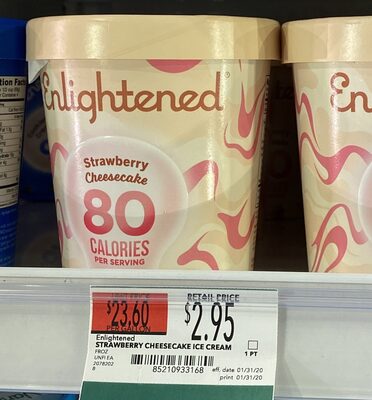 Strawberry cheesecake light ice cream, strawberry cheesecake