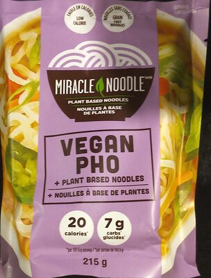 Vegan pho shirataki konjac noodles with an aromatic traditional vietnamese broth