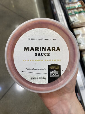 Whole foods market, marinara sauce