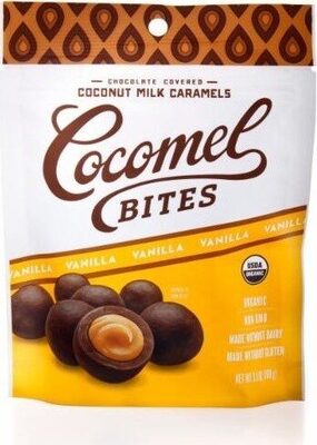 Organic Chocolate Covered Coconut Milk Caramels Bites - Vanilla