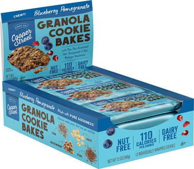 Blueberry pomegranate granola cookie bakes