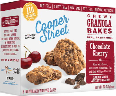 Chocolate cherry granola cookie bakes