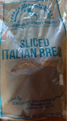 Sliced italian bread