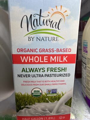 Organic Grass-Based Whole Milk