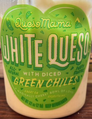 White Queso with Diced Green Chiles