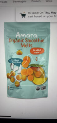 Organic smoothie melts