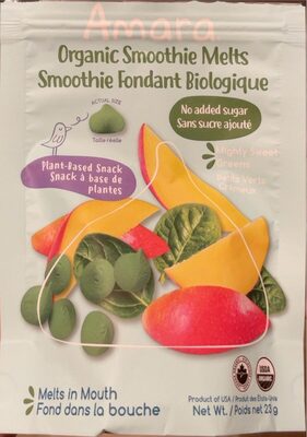 Organic Smoothie Melts Mighty Sweet Greens