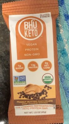 Keto Peanut Butter Chocolate Chip Cookie Dough Bar