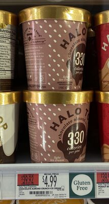 Chocolate almond crunch light ice cream, chocolate almond crunch