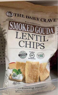 Smoked gouda lentil chips