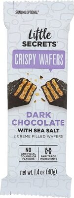 Dark chocolate with sea salt crispy wafers