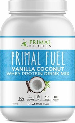 Primal fuel vanilla coconut whey protein powder-