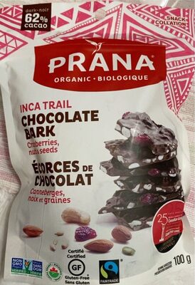 INCA TRAIL Chocolate Bark, Cranberries, Nuts & Seeds