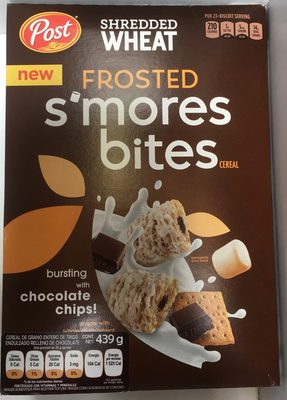 Frosted s'mores bites cereal, chocolate chips