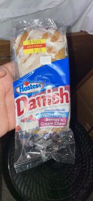 Danish with Icing Berries & Cream Cheese