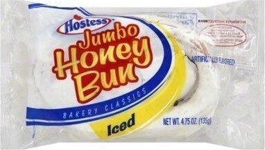 Iced Jumbo Honey Flavored Bun With Vanilla Icing