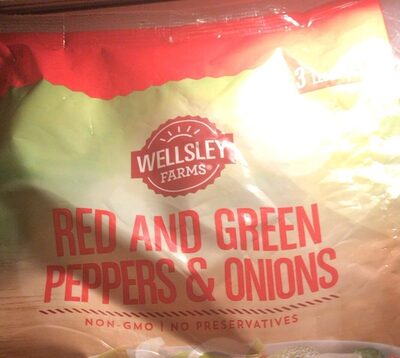 Red and green peppers & onions