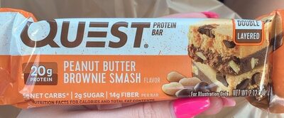 Peanut butter brownie smash protein bar