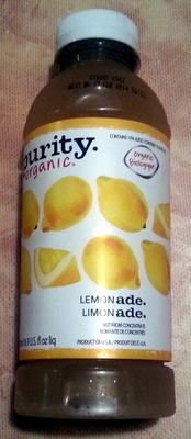 Organic lemonade juice drink