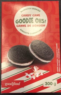 Biscuits sandwich canne de bonbon