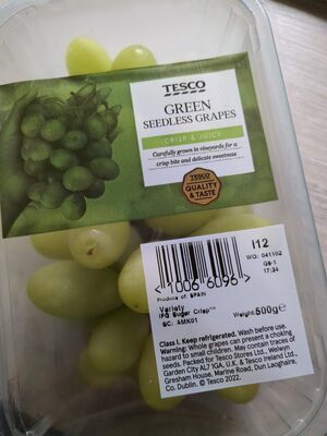 Tesco Green Seedless Grapes (Crisp & Juicy)