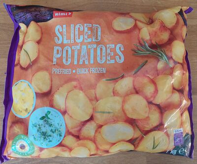 Sliced potatoes
