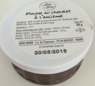 Mousse au chocolat à l'ancienne