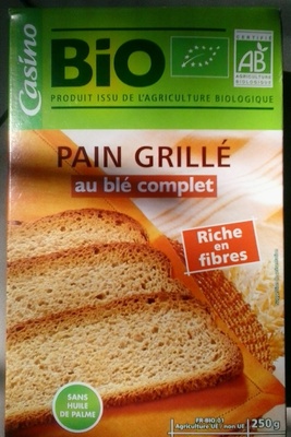 Pain grillé au blé complet bio