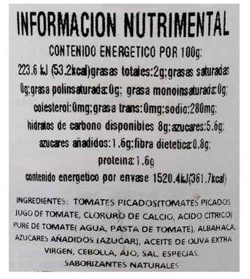 Salsa para pasta Bertolli de tomate y albahaca