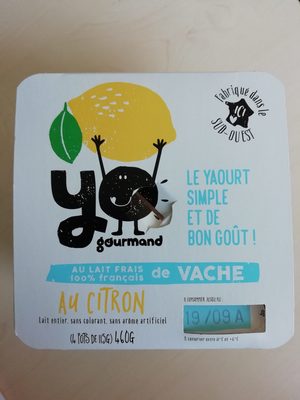 Yaourt au lait frais de vache citron