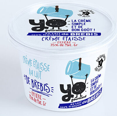 Crème épaisse entière au lait de brebis français