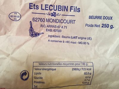 Beurre doux