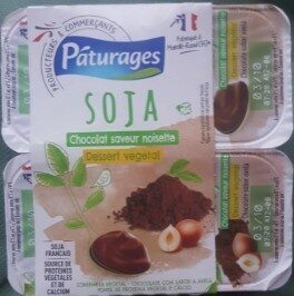 Soja Chocolat saveur noisette Dessert végétal