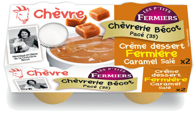 Crème dessert chèvre fermière Caramel au beurre salé
